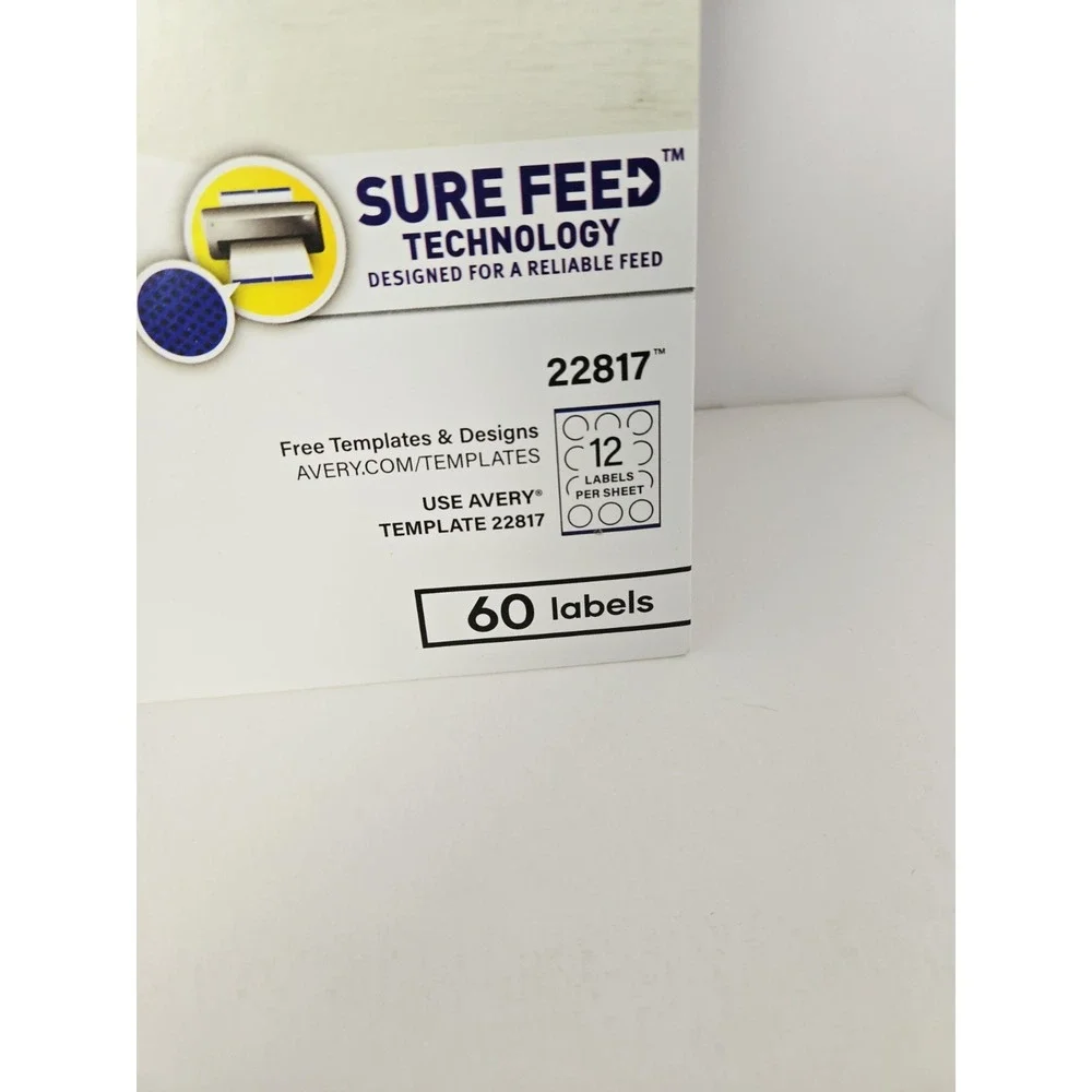 Avery True Print Glossy White Round Labels 2